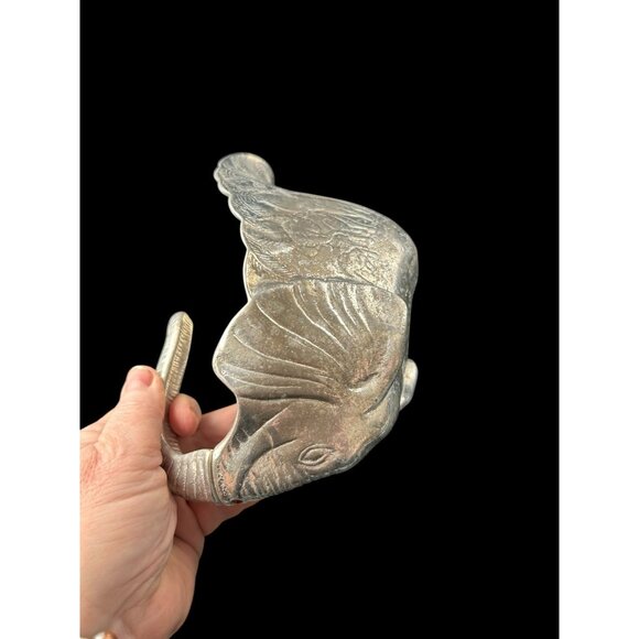 Elephant Gravy Serving Boat Dish Arthur Court 1989 Vintage 8"x6 x4" Rare - Picture 12 of 15